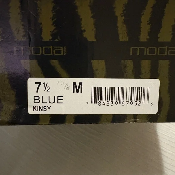 Moda Blue Wedge Sandals - Picture 7 of 7